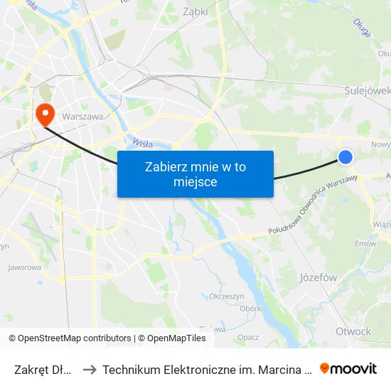 Zakręt Długa 02 to Technikum Elektroniczne im. Marcina Kasprzaka nr 36 map