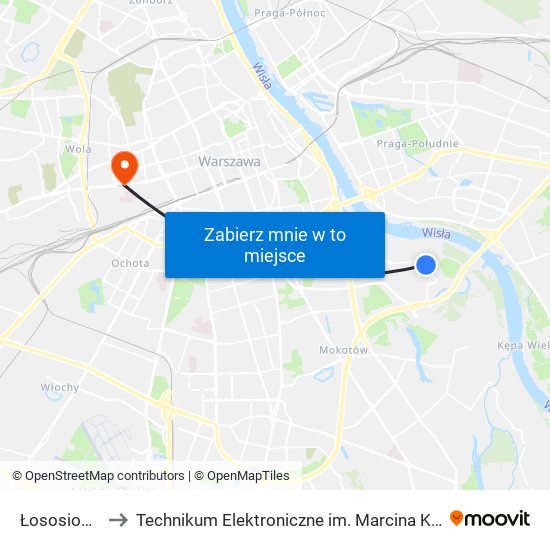 Łososiowa to Technikum Elektroniczne im. Marcina Kasprzaka nr 36 map