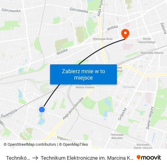 Techników 01 to Technikum Elektroniczne im. Marcina Kasprzaka nr 36 map