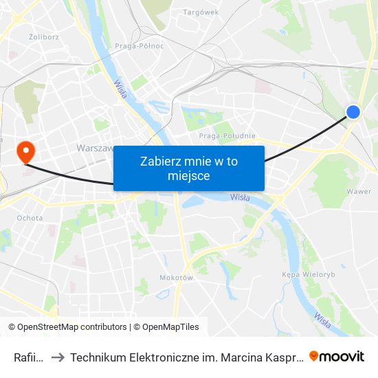 Rafii 01 to Technikum Elektroniczne im. Marcina Kasprzaka nr 36 map