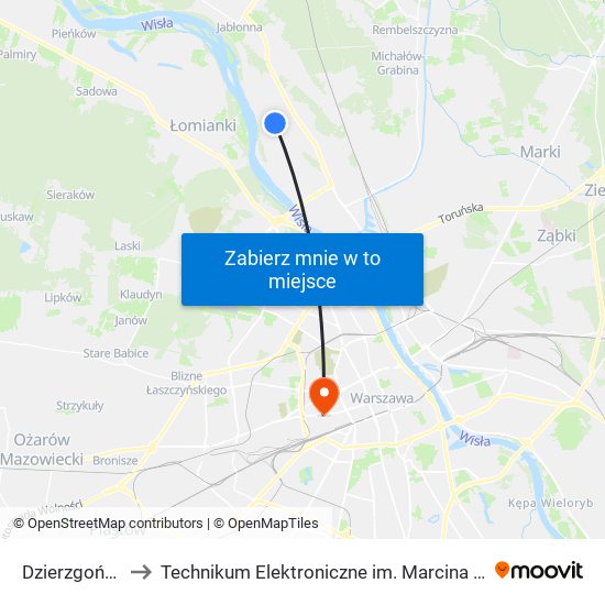 Dzierzgońska 01 to Technikum Elektroniczne im. Marcina Kasprzaka nr 36 map