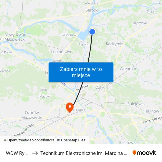 WDW Rynia 02 to Technikum Elektroniczne im. Marcina Kasprzaka nr 36 map