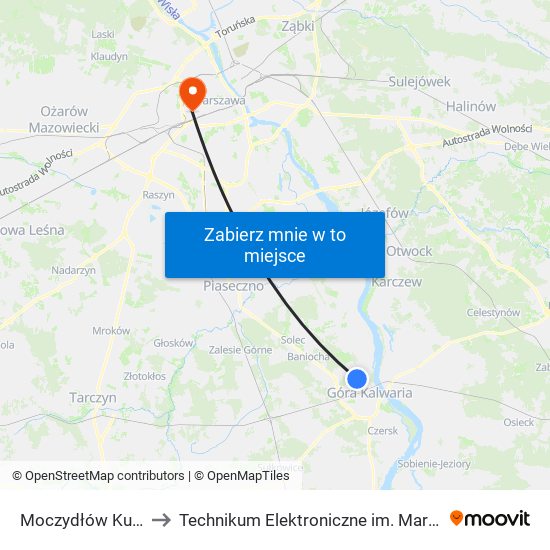 Moczydłów Ku Słońcu 01 to Technikum Elektroniczne im. Marcina Kasprzaka nr 36 map