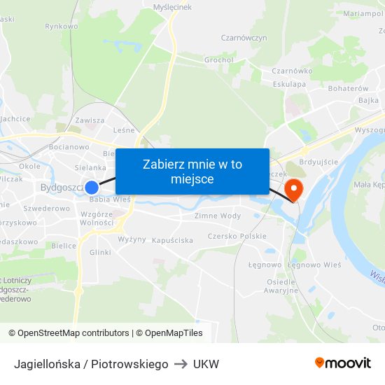 Jagiellońska / Piotrowskiego to UKW map