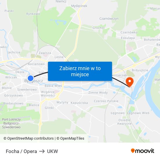 Focha / Opera to UKW map