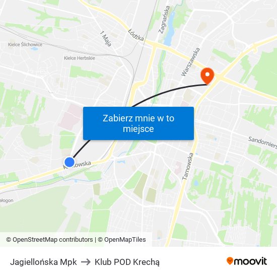 Jagiellońska Mpk to Klub POD Krechą map