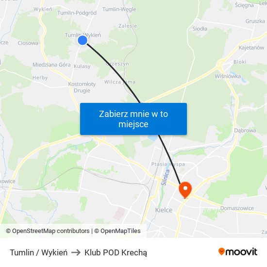Tumlin / Wykień to Klub POD Krechą map