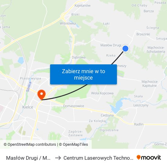 Masłów Drugi / Marszałka to Centrum Laserowych Technologii Metali map