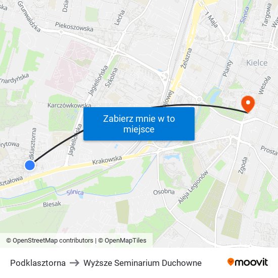 Podklasztorna to Wyższe Seminarium Duchowne map