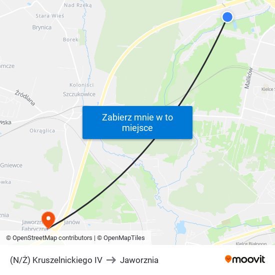 (N/Ż) Kruszelnickiego IV to Jaworznia map