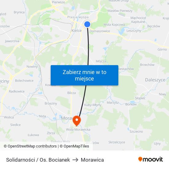 Solidarności / Os. Bocianek to Morawica map