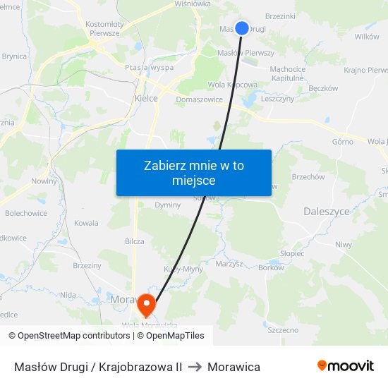 Masłów Drugi / Krajobrazowa II to Morawica map