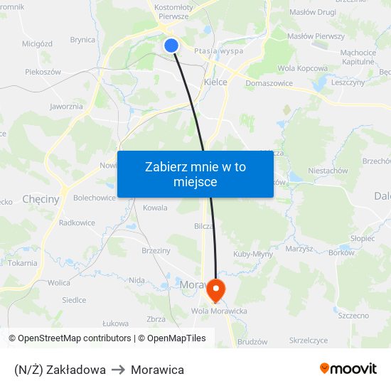 (N/Ż) Zakładowa to Morawica map