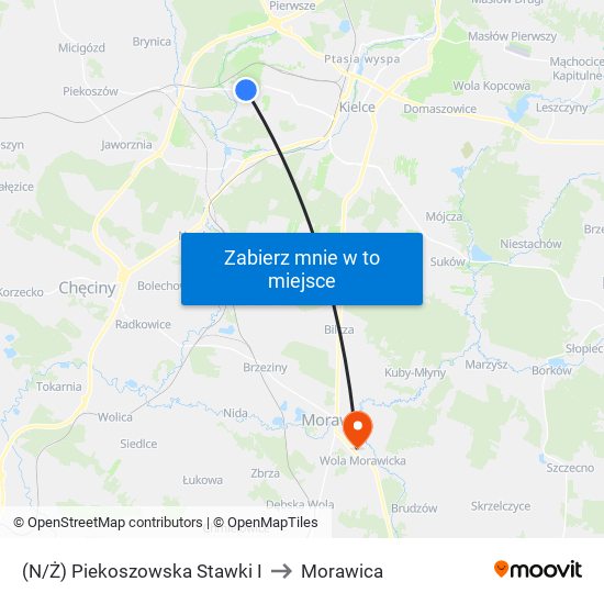 (N/Ż) Piekoszowska Stawki I to Morawica map