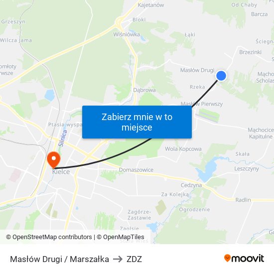 Masłów Drugi / Marszałka to ZDZ map