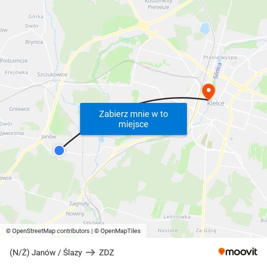 (N/Ż) Janów / Ślazy to ZDZ map