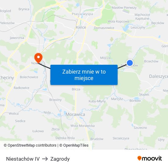Niestachów IV to Zagrody map