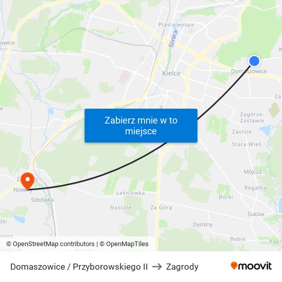 Domaszowice / Przyborowskiego II to Zagrody map