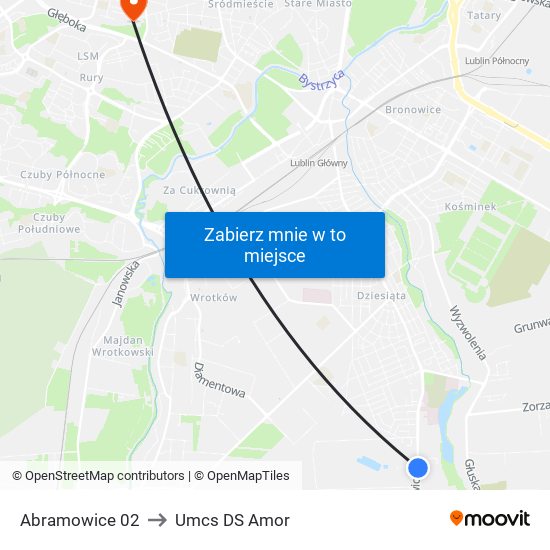Abramowice 02 to Umcs DS Amor map