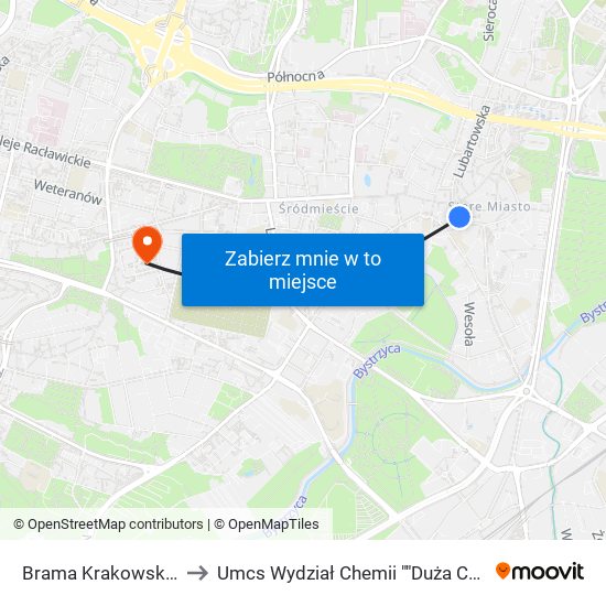 Brama Krakowska 02 to Umcs Wydział Chemii ""Duża Chemia"" map