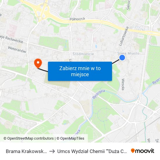 Brama Krakowska 04 to Umcs Wydział Chemii ""Duża Chemia"" map