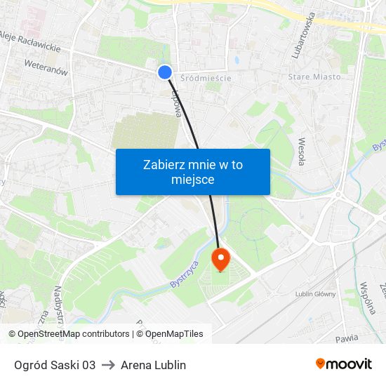 Ogród Saski 03 to Arena Lublin map