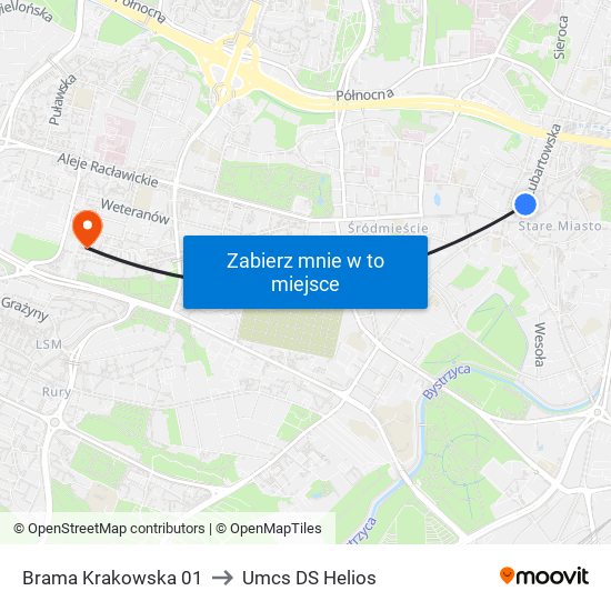 Brama Krakowska 01 to Umcs DS Helios map