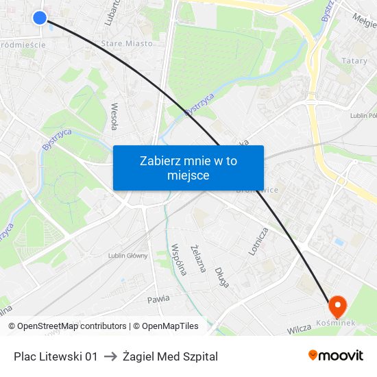 Plac Litewski 01 to Żagiel Med Szpital map