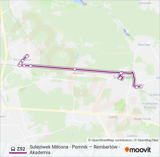 ZS2 Bus Line Map