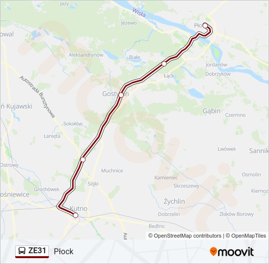 ZE31 bus Line Map