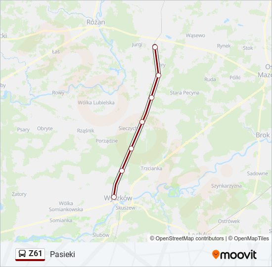 Z61 bus Line Map