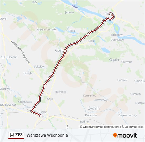 ZE3 bus Line Map