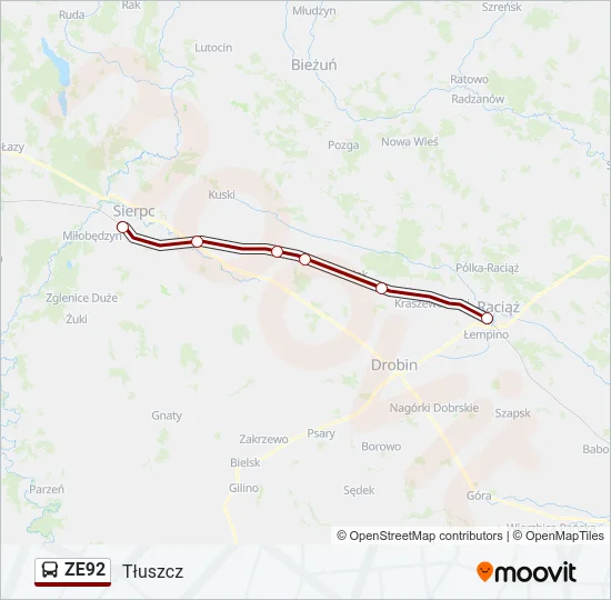 ZE92 Bus Line Map