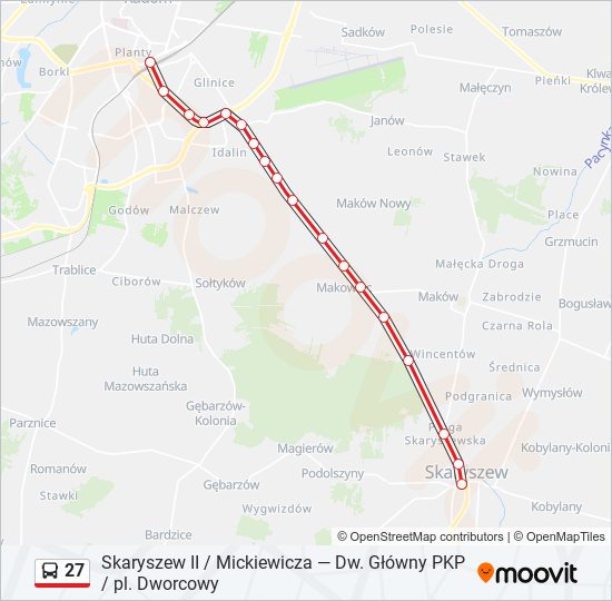 27 bus Line Map