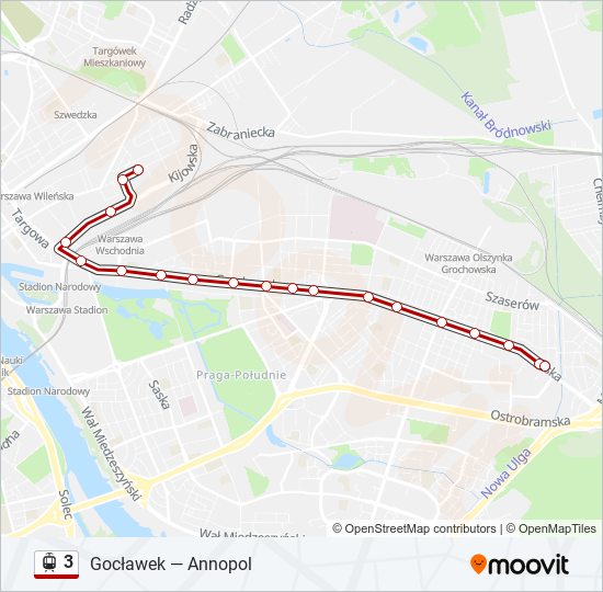 3 light rail Line Map