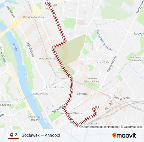 3 light rail Line Map