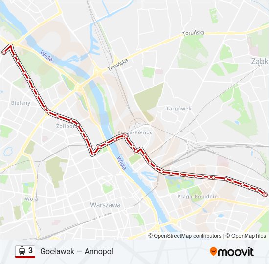 3 light rail Line Map