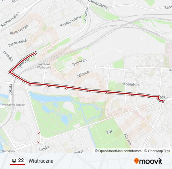 22 light rail Line Map