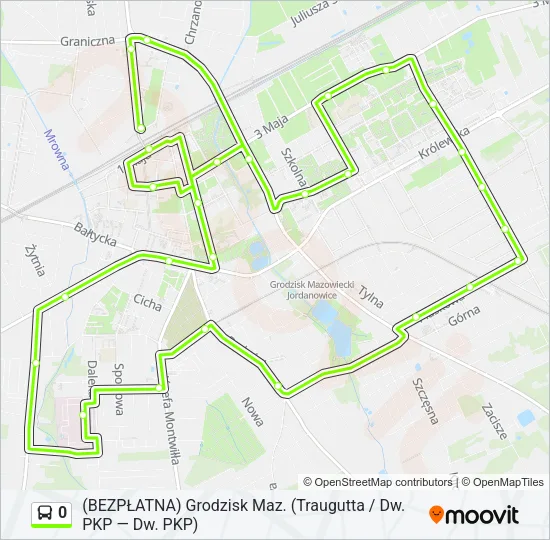 0 Bus Line Map
