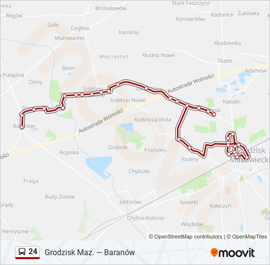 24 bus Line Map