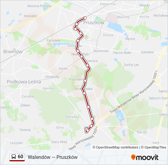 60 bus Line Map