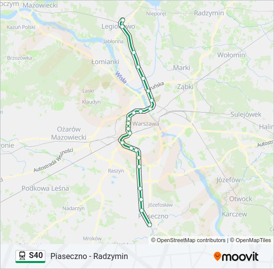 S40 train Line Map