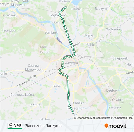 S40 train Line Map