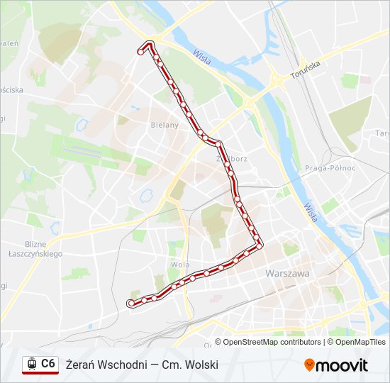 C6 light rail Line Map