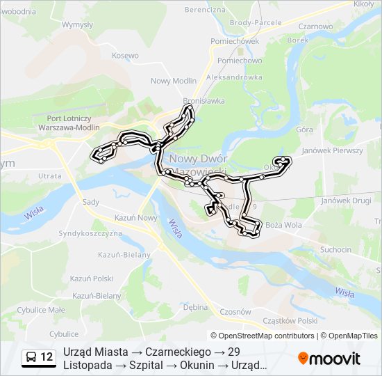 12 bus Line Map