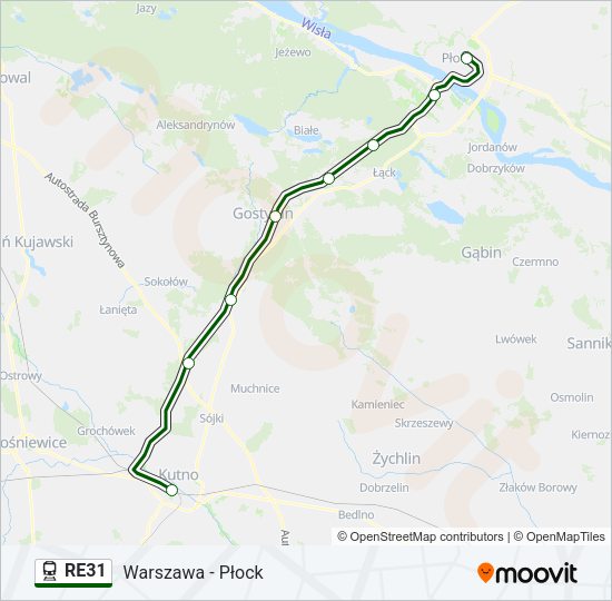 RE31 train Line Map