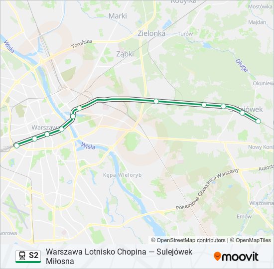 S2 train Line Map