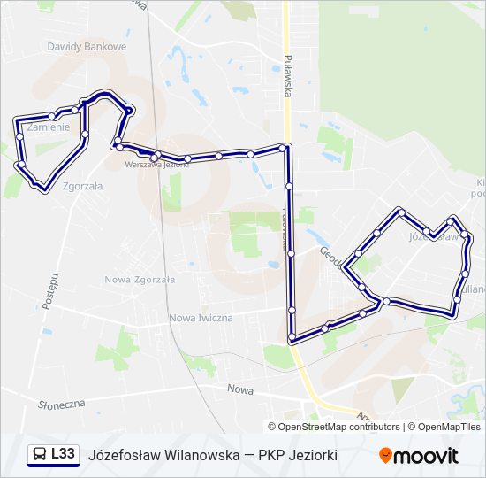 L33 Bus Line Map