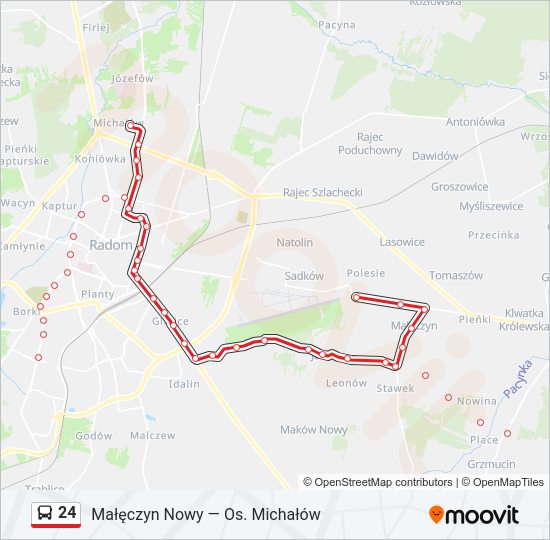 24 bus Line Map