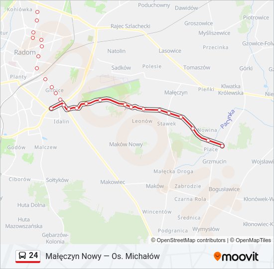 24 bus Line Map